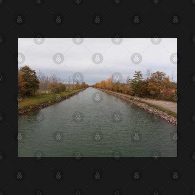 Looking dow the Erie Canal by Edwardtiptonart