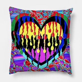 Heart Rainbow Patterns hot love 7 Pillow