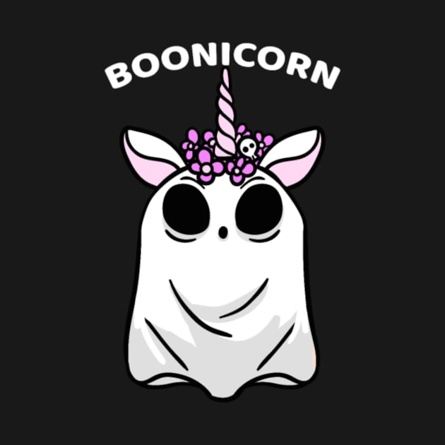 Halloween Boonicorn Ghost Unicorn Funny Gift by Xizin Gao