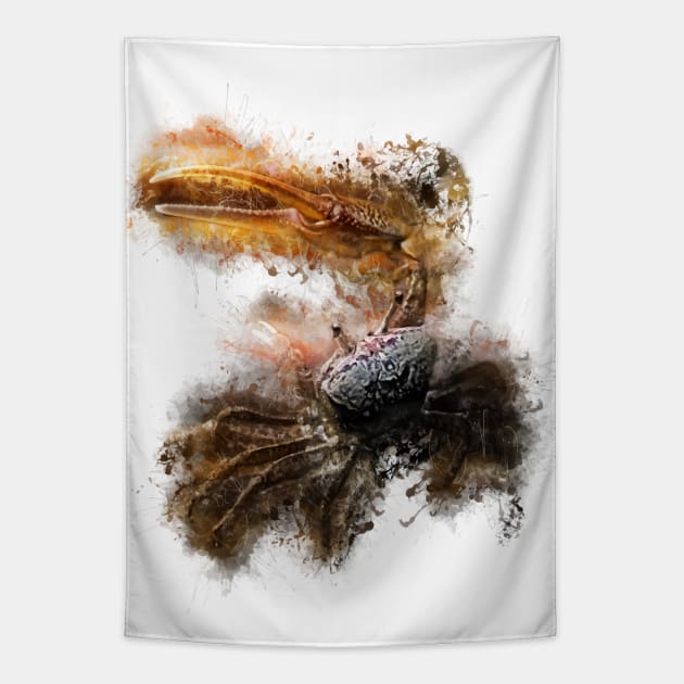 Fiddler Crab Tapestry by ElviraDraat