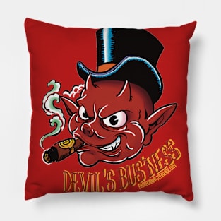 devil s bus ness Pillow