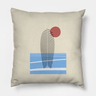 Surf Sunrise Print Pillow