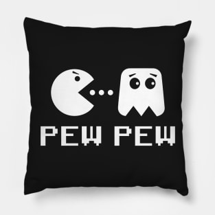 Pew Pew Vintage Video Game Nostalgia Pillow