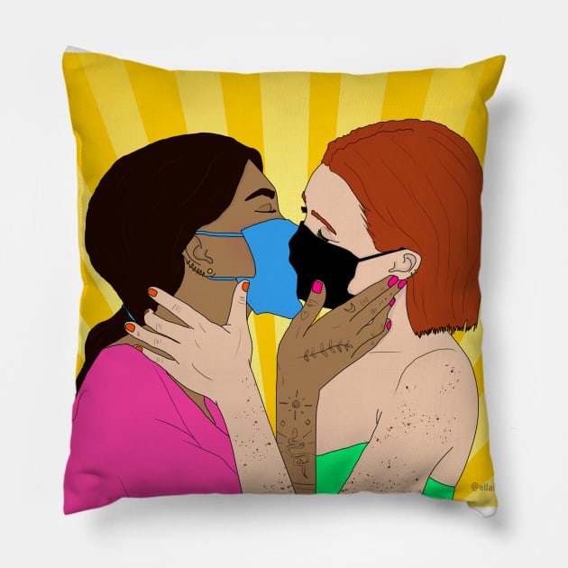 Mask Kiss Pillow by Ella Byworth 