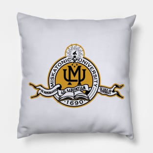 Retro Vintage Miskatonic University College Seal Pillow