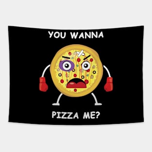 You Wanna Pizza Me? - Funny Illustration Tapestry