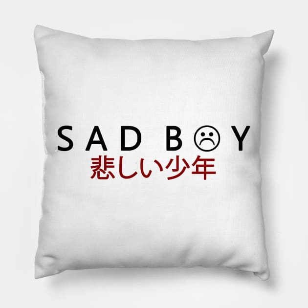 Sad Boy #2 Pillow by Dodskamp