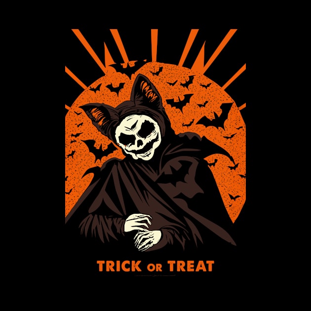 trick or treat bat by Kingrocker Clothing