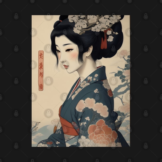 Japanese princess ukiyo e by Spaceboyishere