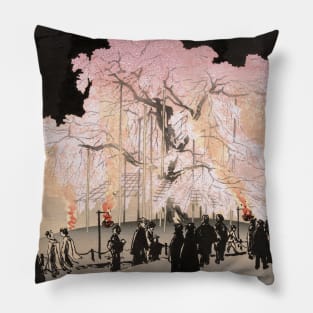 Cherry Blossoms in the Evening at Maruyama park Pillow