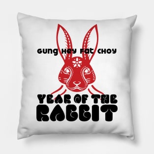 Chinese New Year, Year of the Rabbit 2023, Gung Hay Fat Choy No. 2 Pillow