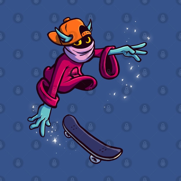 Skateboarding Orko by davor