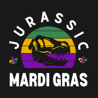 t-rex dinosaurs mardi gras T-Shirt