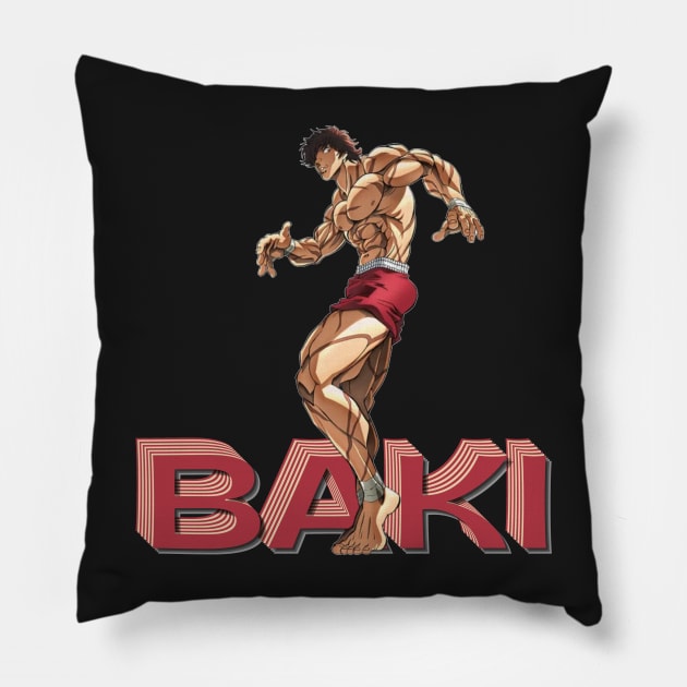 Baki Hanma Pose Pillow by the-Bebop