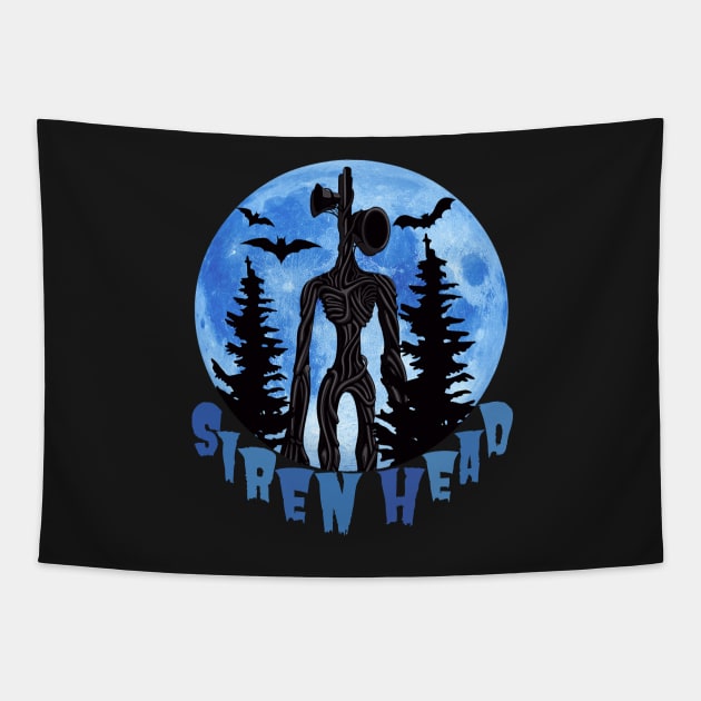 Siren Head Blue Moon Tapestry by soulfulprintss8