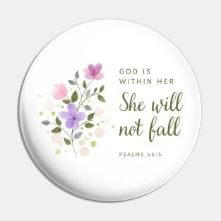 God is Within Her - Christian Apparel Pin