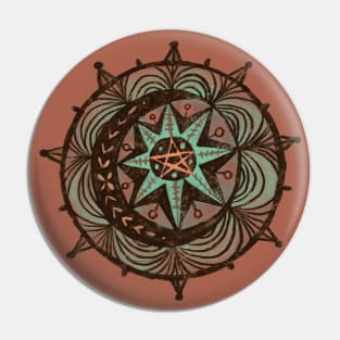 Art Nouveau Pentacle Pin