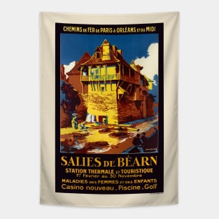 Salies-de-Bearn France Vintage Poster 1931 Tapestry