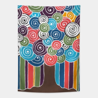 Spiral Of Life Tree Tapestry