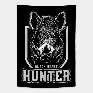 Wild Boar Hunter Animal Black Beast Tapestry