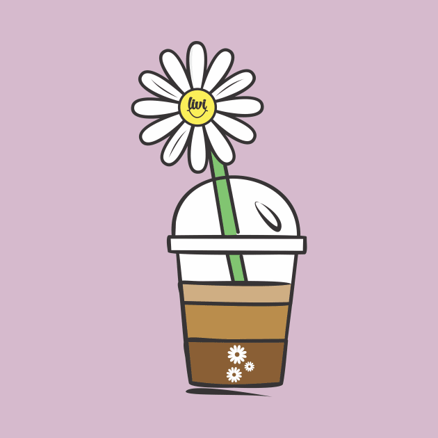 livi Coffee Cup Daisy Flower art by livilop