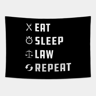 Law - Eat Sleep Law Repeat Tapestry
