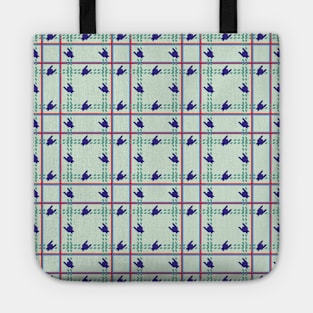 Geometric Pattern, Goose Foot, Plaid Tote