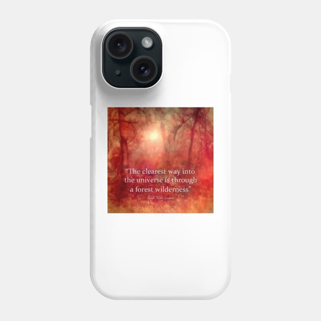 Through The Wilderness Emerson Quote Phone Case by art64