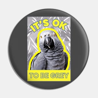 IT'S OK TO BE GREY Pin