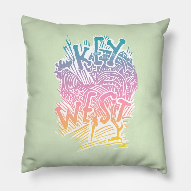 Borderless Key West Rooster Pillow by UncleDave
