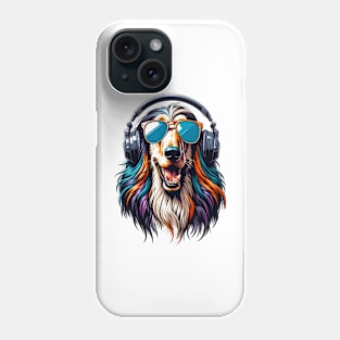 Afghan Hound Smiling DJ: Grooving with Style Phone Case