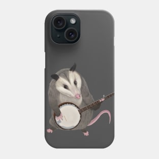 Opossum playing the banjo - possum Phone Case