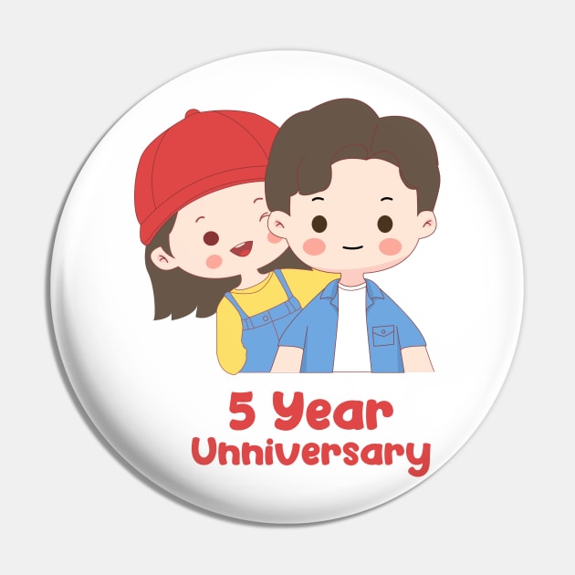 5 year anniversary Pin by BINTSTUDIO