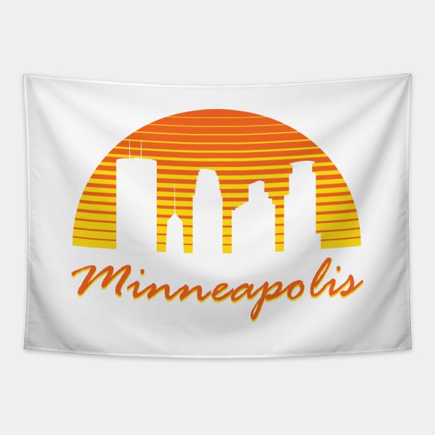Minneapolis Skyline Tapestry by mjheubach