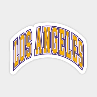 Los Angeles - Block Arch - White Gold/Purple Magnet