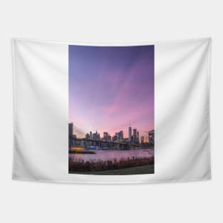 Dumbo Brooklyn Colorful Sunset Tapestry