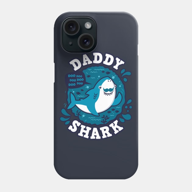 Daddy Shark (trace) Phone Case by Olipop