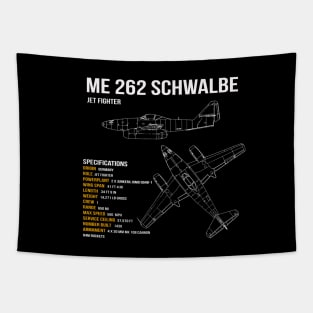 Me 262 German Fighter Jet Plane Tapestry