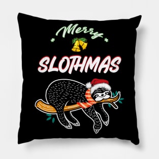 Merry Slothmas Pillow