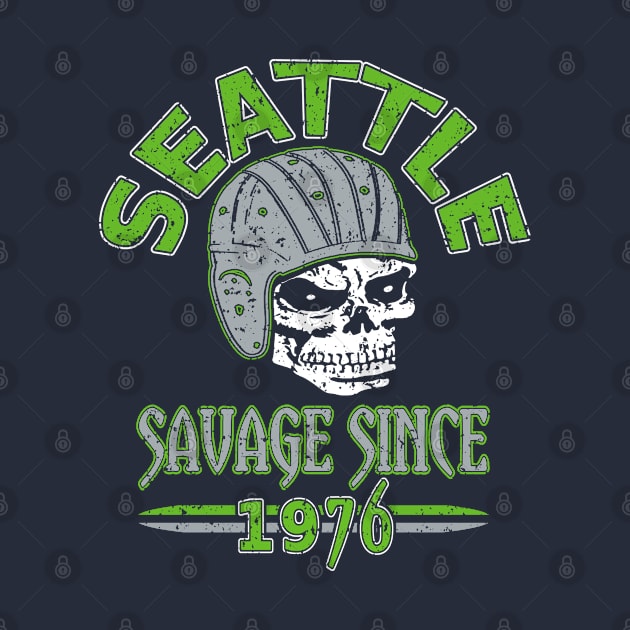 Seattle Pro Football - 1976 Grunge by FFFM