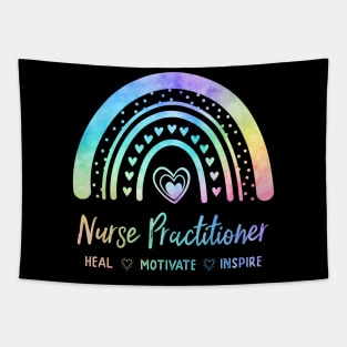 Nurse Practitioner NP Watercolor Rainbow Nursing Tapestry