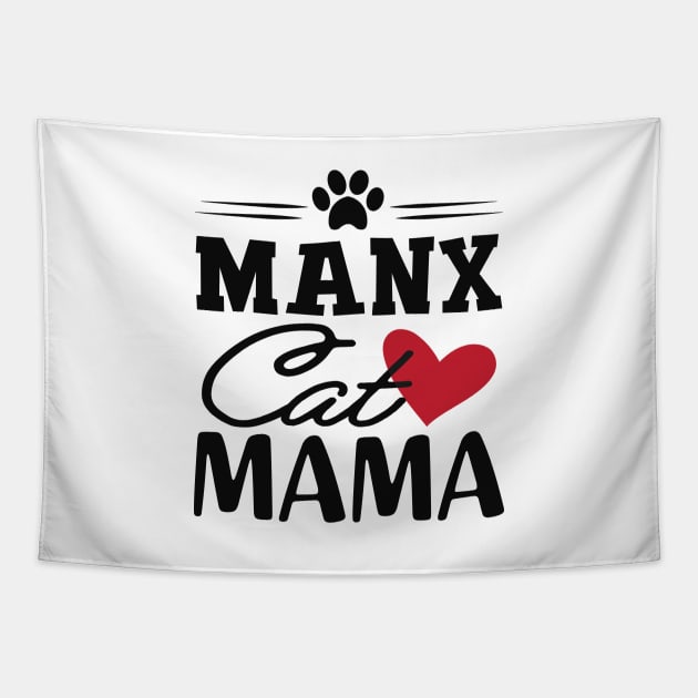 Manx Cat Mama Tapestry by KC Happy Shop