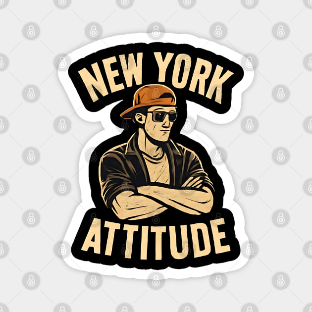 new york attitude Magnet by Pixel Threads 
