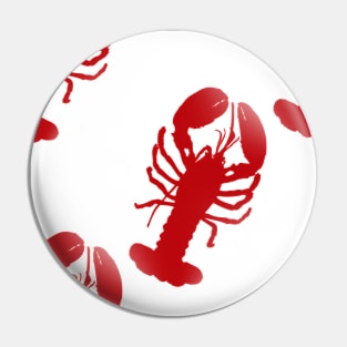 Red Lobster Repeating Pattern Pin