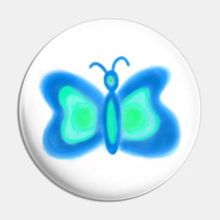 blue green watercolor abstract butterfly design Pin