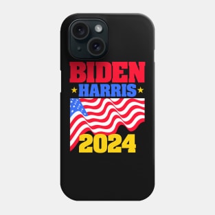 Biden-Harris 2024 for Dark Backgrounds Phone Case