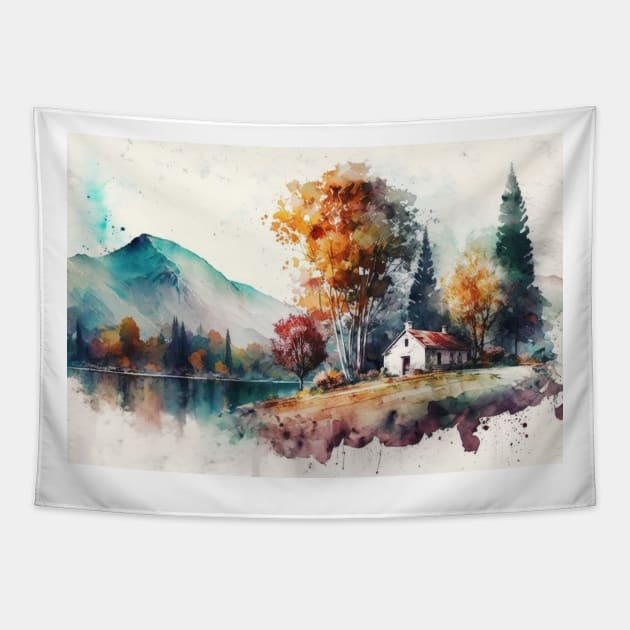 Vibrant Coastal Haven Tapestry by SoloSeal