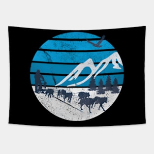 Dog Sledding Sleigh Sled Rides Mushing Winter Sports Tapestry