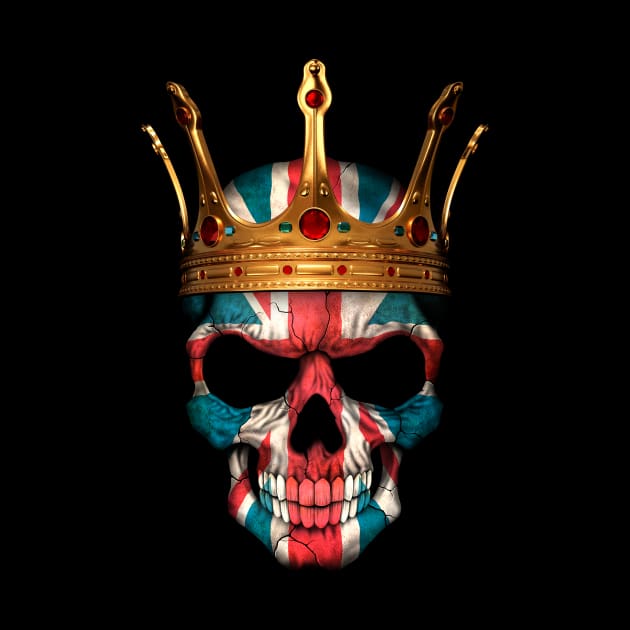 British Flag Skull with Crown by jeffbartels