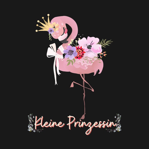 Flamingo Kleine Prinzessin Blumen Süß.png by Maggini Art